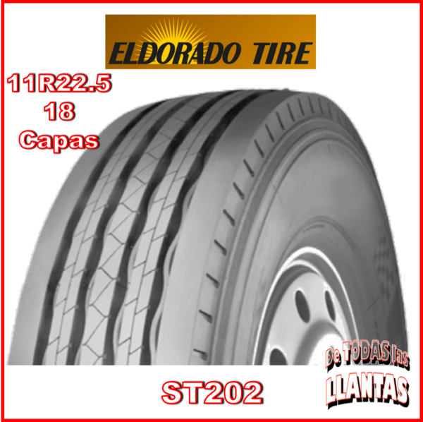 "Llanta El Dorado ST202 11R22.5 TL 18 149/146M: rendimiento excepcional y durabilidad para camiones de carga pesada."