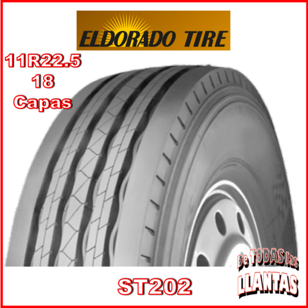 "Llanta El Dorado ST202 11R22.5 TL 18 149/146M: rendimiento excepcional y durabilidad para camiones de carga pesada."