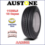 Llanta Austone AAR602 11R22.5 18PR, direccional, diseñada para el eje delantero con excelente estabilidad y resistencia para camiones comerciales.