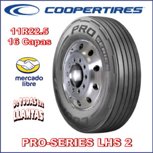 "Llanta Cooper PRO-SERIES LHS 2 11R22.5 TL 146/143L para transporte de larga distancia."