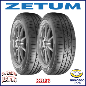 "Paquete de 2 llantas Zetum KR26. Rendimiento confiable y durabilidad excepcional para una conducción suave y segura."