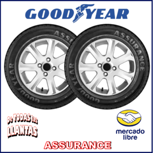 "Paquete de 2 llantas Goodyear Assurance. Conducción segura y cómoda con excelente tracción y durabilidad."