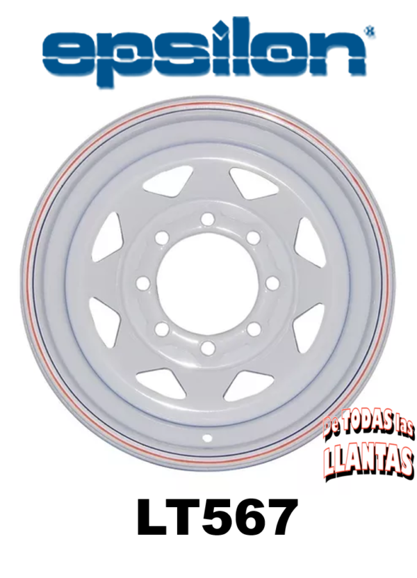 Rin 16X6 8 en 6.5 para REMOLQUE Marca Epsilon  Modelo LT567