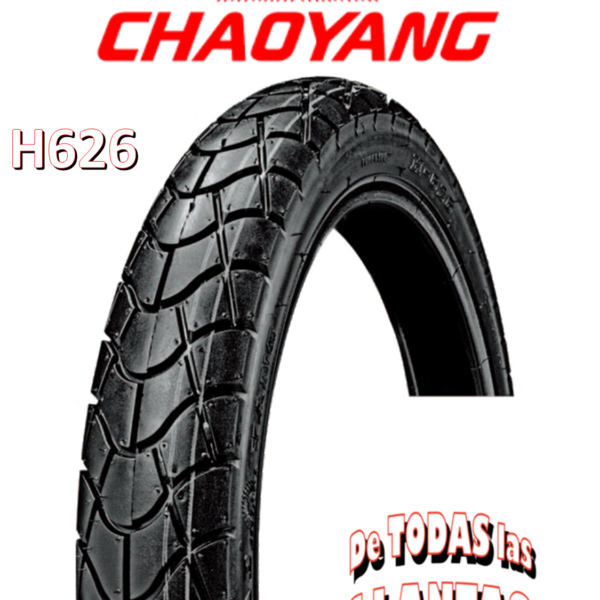3.00-18 de 6 capas Marca Chao Yang Modelo H626, ocupa cámara
