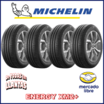 "Paquete de 4 llantas Michelin Energy XM2+. Excelente tracción, durabilidad y eficiencia para una conducción segura y cómoda."