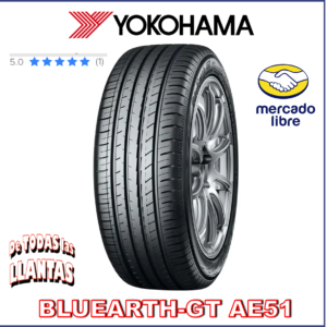"Imagen de la llanta Yokohama BlueEarth-GT AE51, neum&aacute;tico de alto rendimiento con enfoque en la eficiencia energ&eacute;tica y la estabilidad."