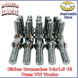 Birlos Cromados 14x1.5 16 Pzas Vw Vocho