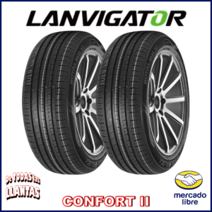 "Paquete de 2 llantas Lanvigator Confort II. Rendimiento superior y durabilidad para una conducción segura y cómoda."