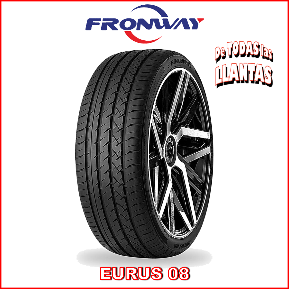 "Imagen de la llanta Fronway Eurus 08 205/55R16 94W XL, diseñada para rendimiento y durabilidad en diversas condiciones."