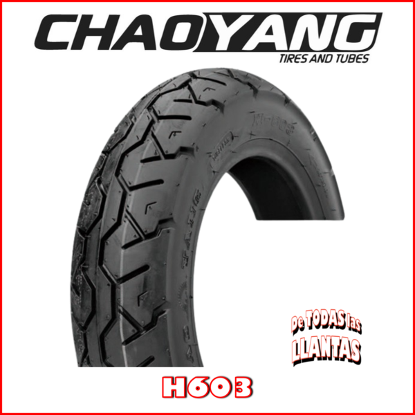 "Llanta de moto Chaoyang H603. Agarre excepcional y rendimiento superior en cada viaje."