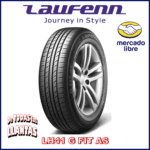 "Imagen del logotipo de la llanta Laufenn modelo LH41 G Fit AS. Rendimiento y durabilidad excepcionales para una conducción suave y segura."