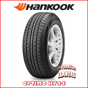 Llanta Hankook Optimo H724 para vehículos de pasajeros. Rendimiento equilibrado, tracción confiable y conducción suave.