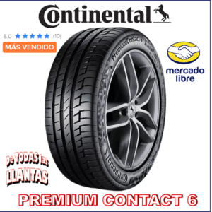 "Imagen de la llanta Continental Premium Contact 6, neum&aacute;tico premium de alto rendimiento para m&aacute;xima seguridad y confort."