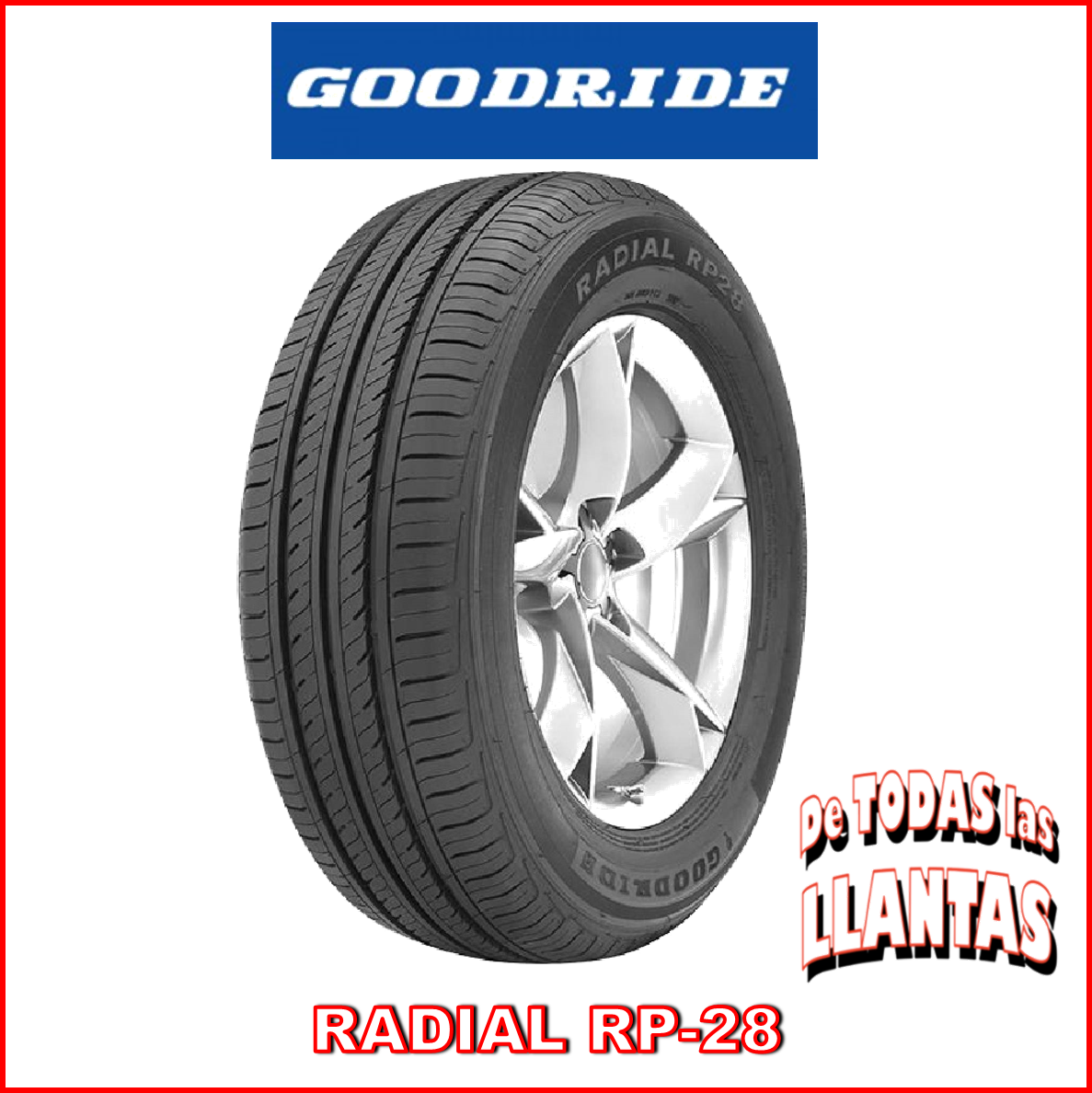 "Imagen de la llanta Goodride Radial RP-28 205/55R16 91V, diseñada para un equilibrio entre confort y rendimiento."