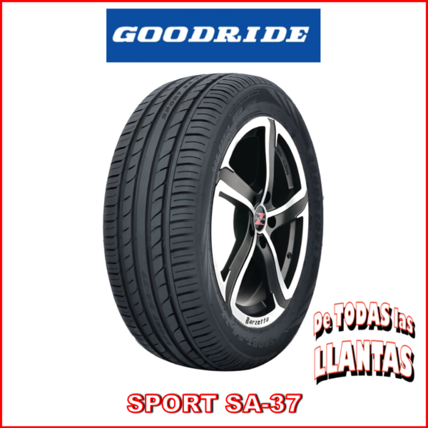 "Imagen de la llanta Goodride Sport SA-37 205/55R16 91V, diseñada para un rendimiento deportivo y una conducción segura."