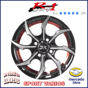 4 rines 13 pulgadas marca R1-Sport modelo Sport Varios